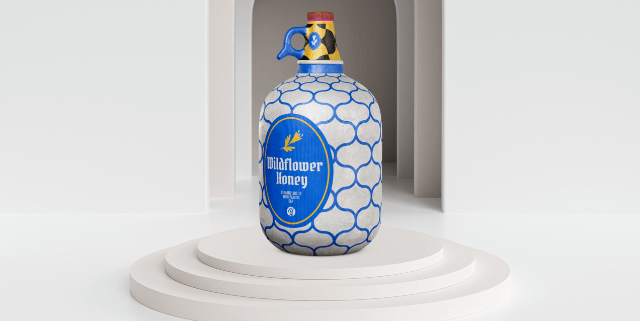 ProVisual —  Ceramic Bottle with Plastic Cap 3D mockup and 3D model - create your perfect project online