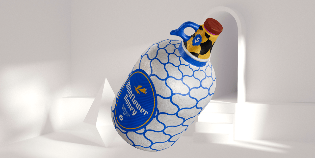 ProVisual —  Ceramic Bottle with Plastic Cap 3D mockup and 3D model - create your perfect project online