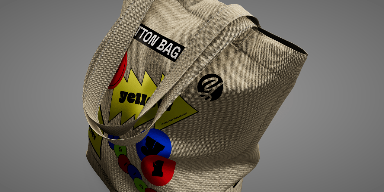 ProVisual —  Canvas Bag 3D mockup and 3D model -  explore every detail online now