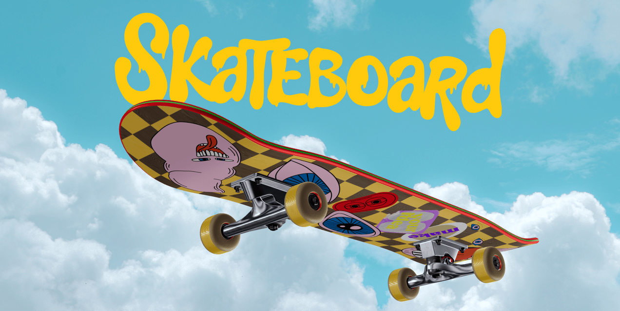 ProVisual — Skateboard 3D mockup