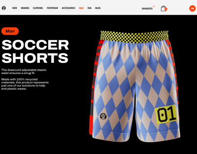 ProVisual — Soccer Shorts 3D mockup