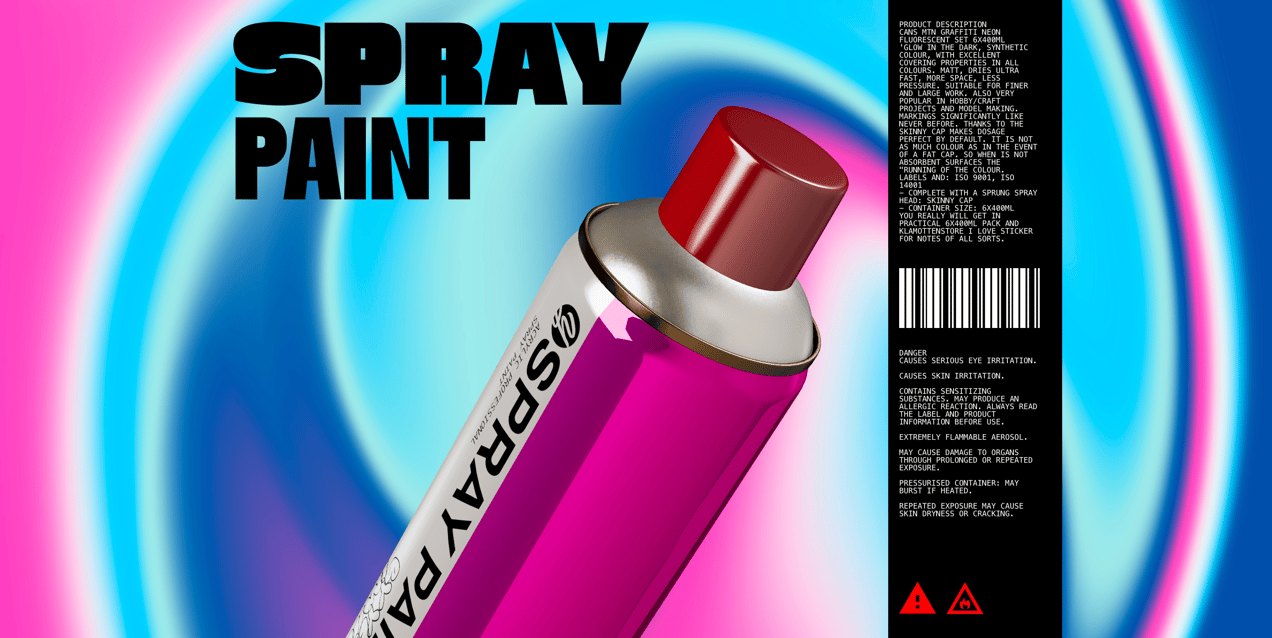 ProVisual — 400ml Spray Paint Can 3D mockup and 3D model - try it now and get yours today