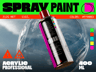 ProVisual — 400ml Spray Paint Can 3D mockup and 3D model - try it now and get yours today