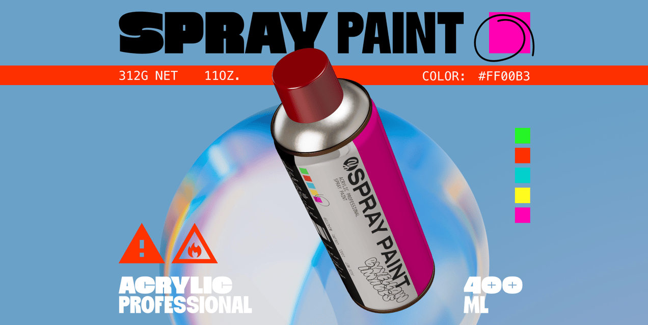 ProVisual — 400ml Spray Paint Can 3D mockup