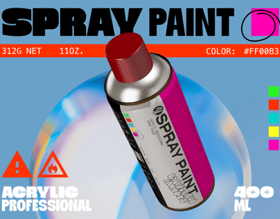 ProVisual — 400ml Spray Paint Can 3D mockup