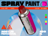 ProVisual — 400ml Spray Paint Can 3D mockup and 3D model - try it now and get yours today