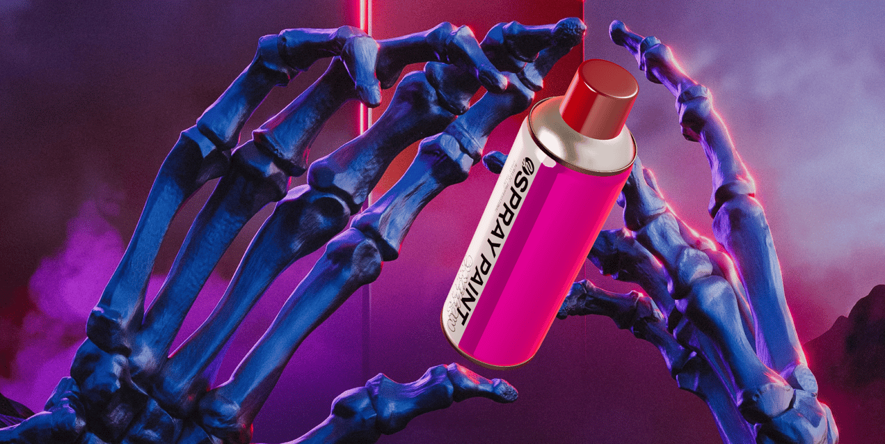 ProVisual — 400ml Spray Paint Can 3D mockup and 3D model - try it now and get yours today