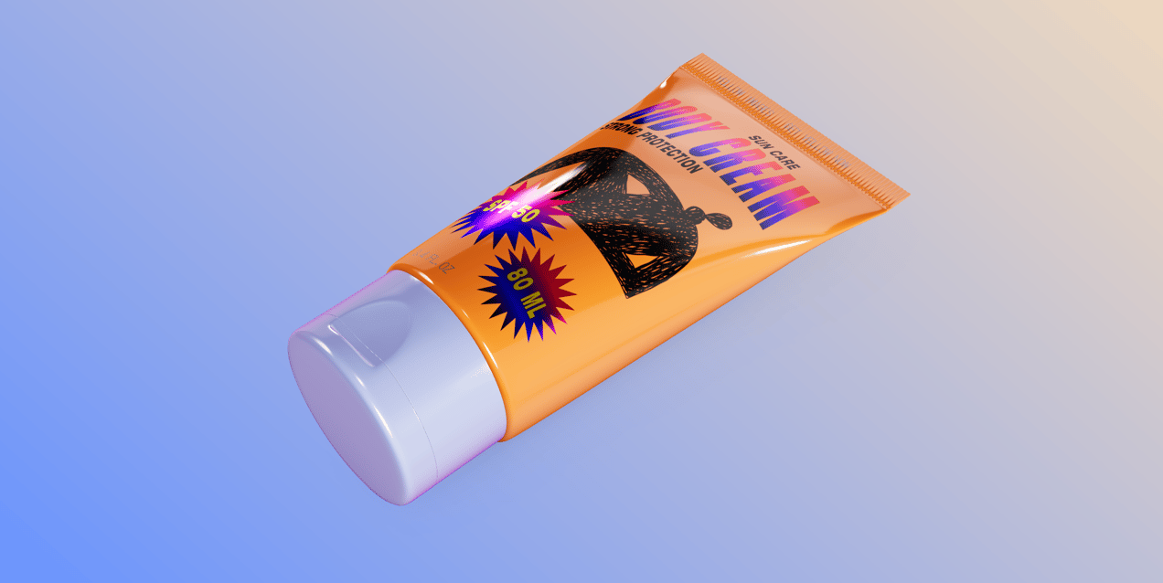 ProVisual —  80ml Cosmetic Tube 3D mockup and 3D model - see every detail and customize online