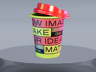 ProVisual — Half Opened Coffee Cup 3D mockup and 3D model - visualize online now