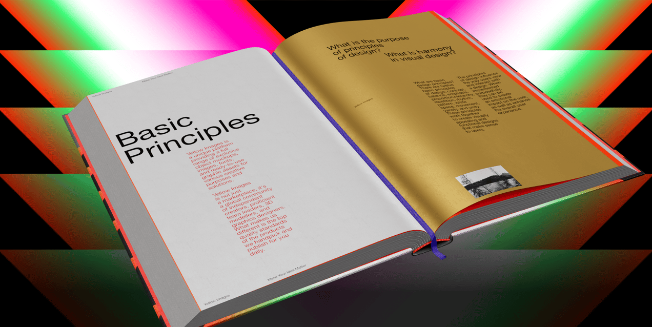 ProVisual — Opened Hardcover Book with Bookmark 3D mockup and 3D model - visualize online