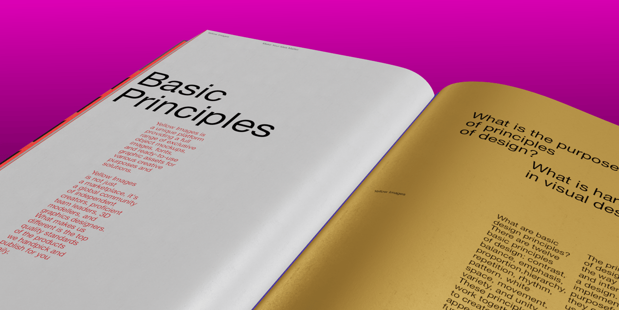 ProVisual — Opened Hardcover Book with Bookmark 3D mockup and 3D model - visualize online
