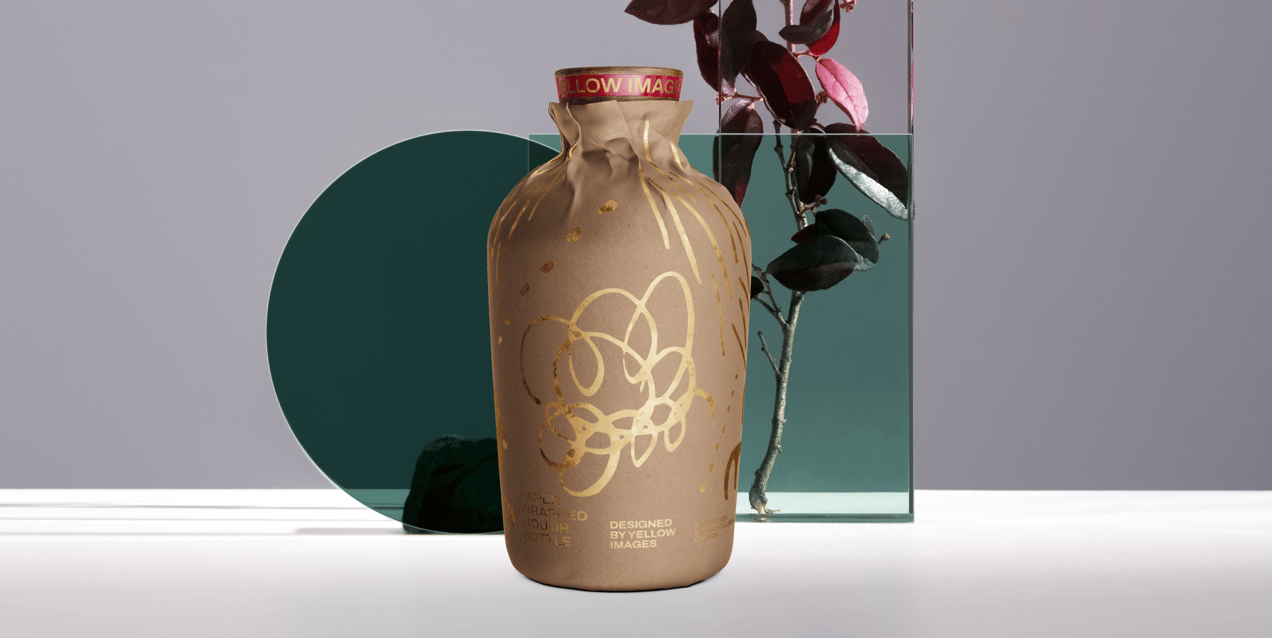 ProVisual —  Liqour Bottle in Paper Wrap 3D mockup and 3D model -  visualize online now