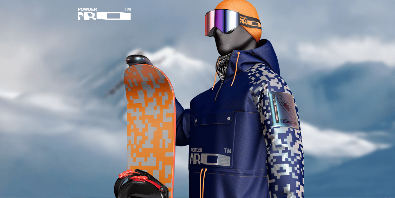 ProVisual — Snowboarder with Board 3D mockup