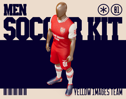 ProVisual — Men’s Full Soccer Kit 3D mockup