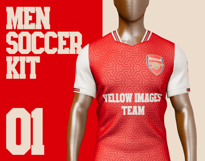 ProVisual —  Men’s Full Soccer Kit 3D mockup and 3D model - customize online now