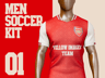 ProVisual —  Men’s Full Soccer Kit 3D mockup and 3D model - customize online now