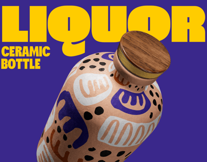 ProVisual —  Ceramic Liquor Bottle 3D mockup and 3D model - explore every detail and customize online now
