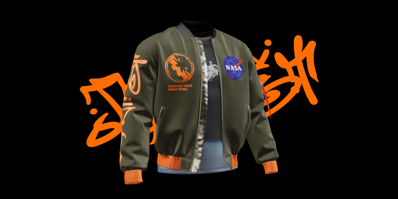ProVisual — Bomber Jacket with T-Shirt 3D mockup