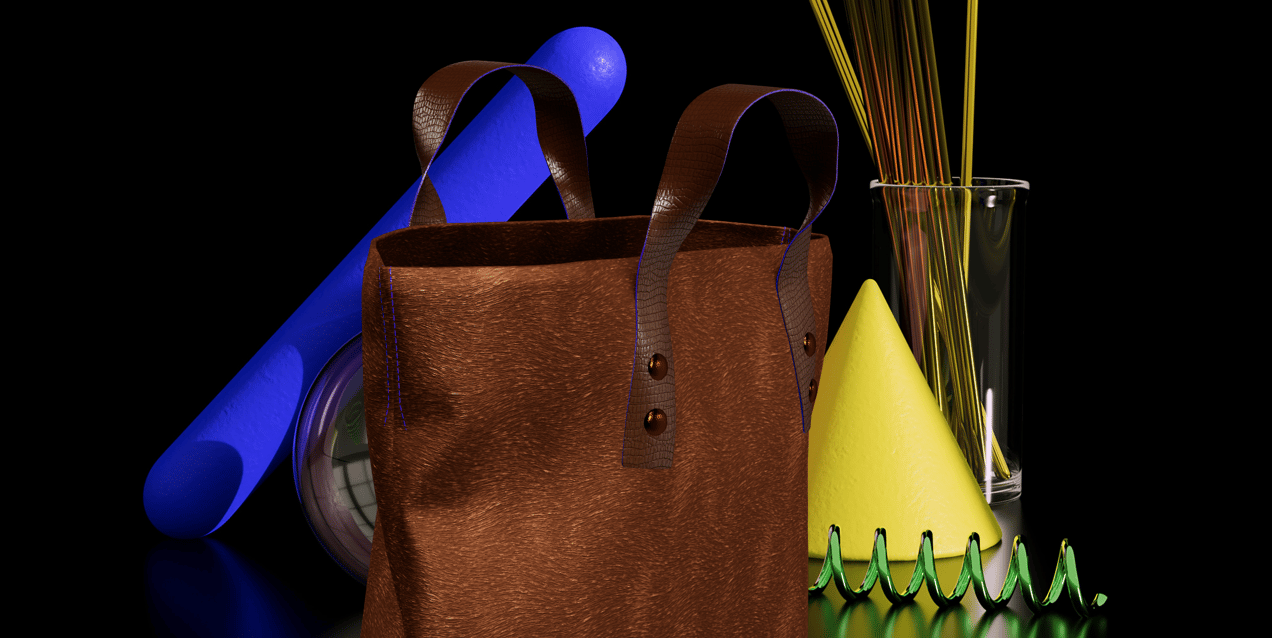 ProVisual —  Leather Shopping Bag 3D mockup and 3D model -  visualize online now