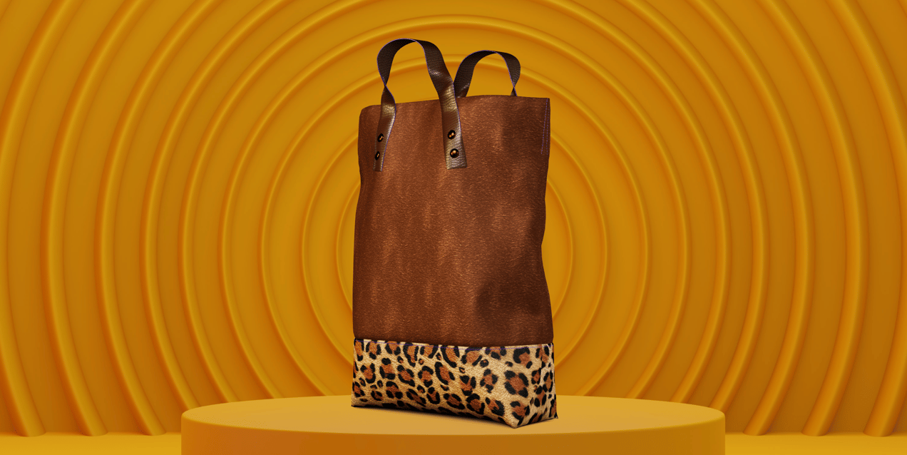 ProVisual —  Leather Shopping Bag 3D mockup and 3D model -  visualize online now