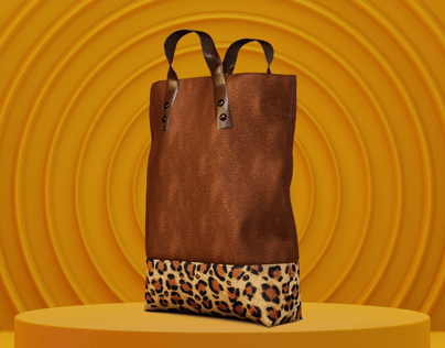ProVisual —  Leather Shopping Bag 3D mockup and 3D model -  visualize online now