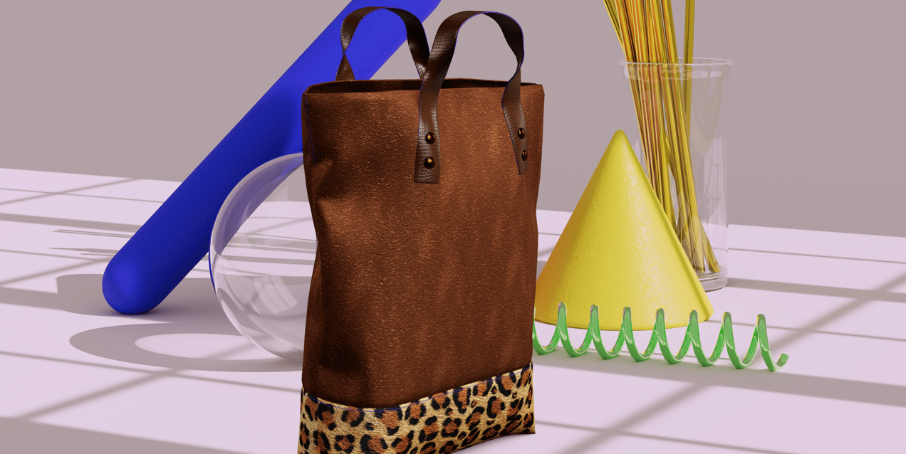 ProVisual —  Leather Shopping Bag 3D mockup and 3D model -  visualize online now