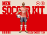 ProVisual — Men’s Full Soccer Goalkeeper Kit With Ball3D mockup and 3D model - create your perfect project online