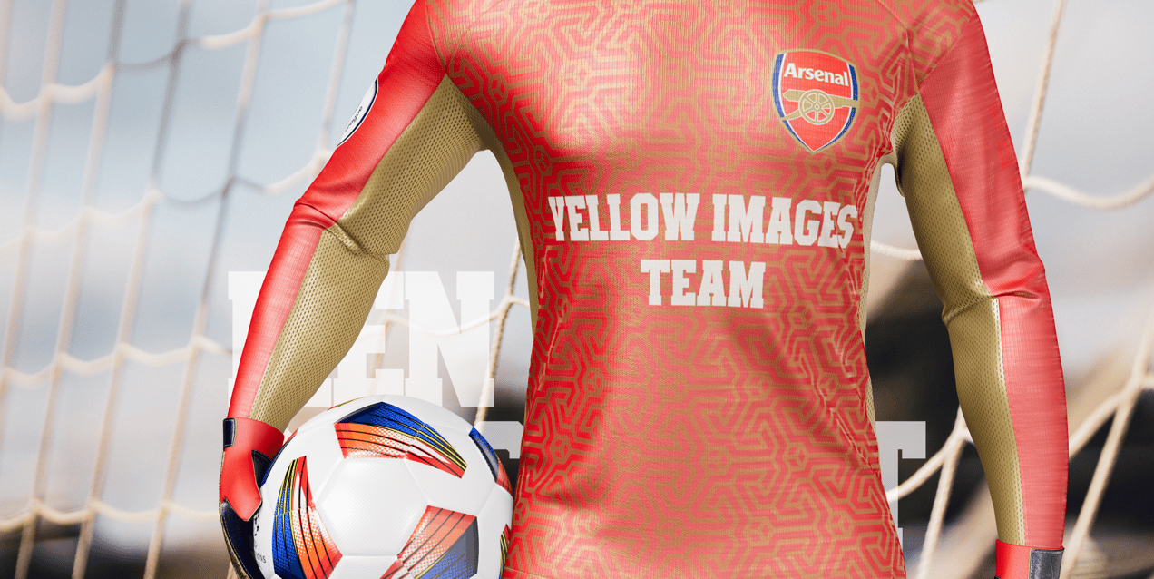ProVisual — Men’s Full Soccer Goalkeeper Kit With Ball3D mockup and 3D model - create your perfect project online