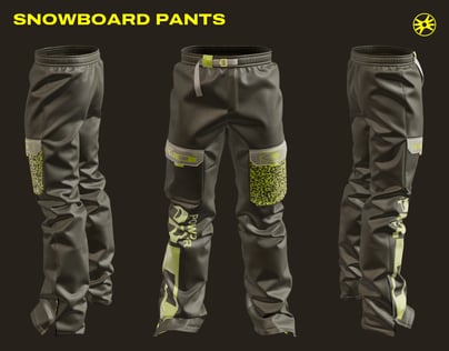 ProVisual —  Snowboard Pants 3D mockup and 3D model - explore every detail and customize online now