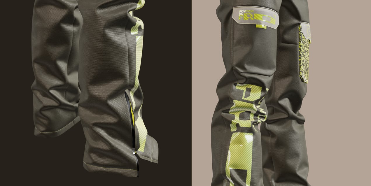 ProVisual —  Snowboard Pants 3D mockup and 3D model - explore every detail and customize online now