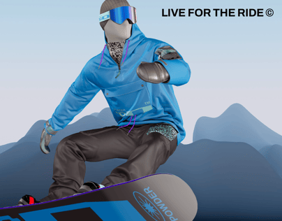 ProVisual —  Jumping Snowboarder 3D mockup and 3D model - see every detail and customize online
