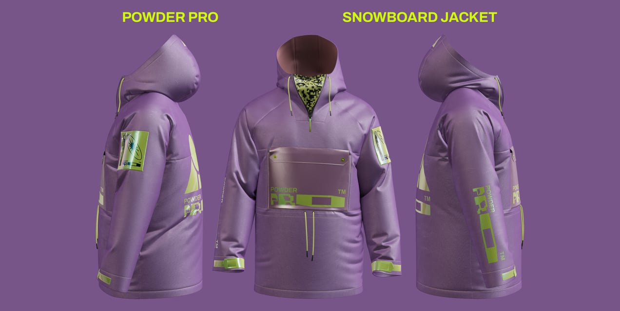 ProVisual —  Snowboard Jacket 3D mockup and 3D model - explore every detail and customize online now