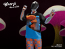 Homewear Outfit in Facet Mask. 3D mockup. ProVisual.