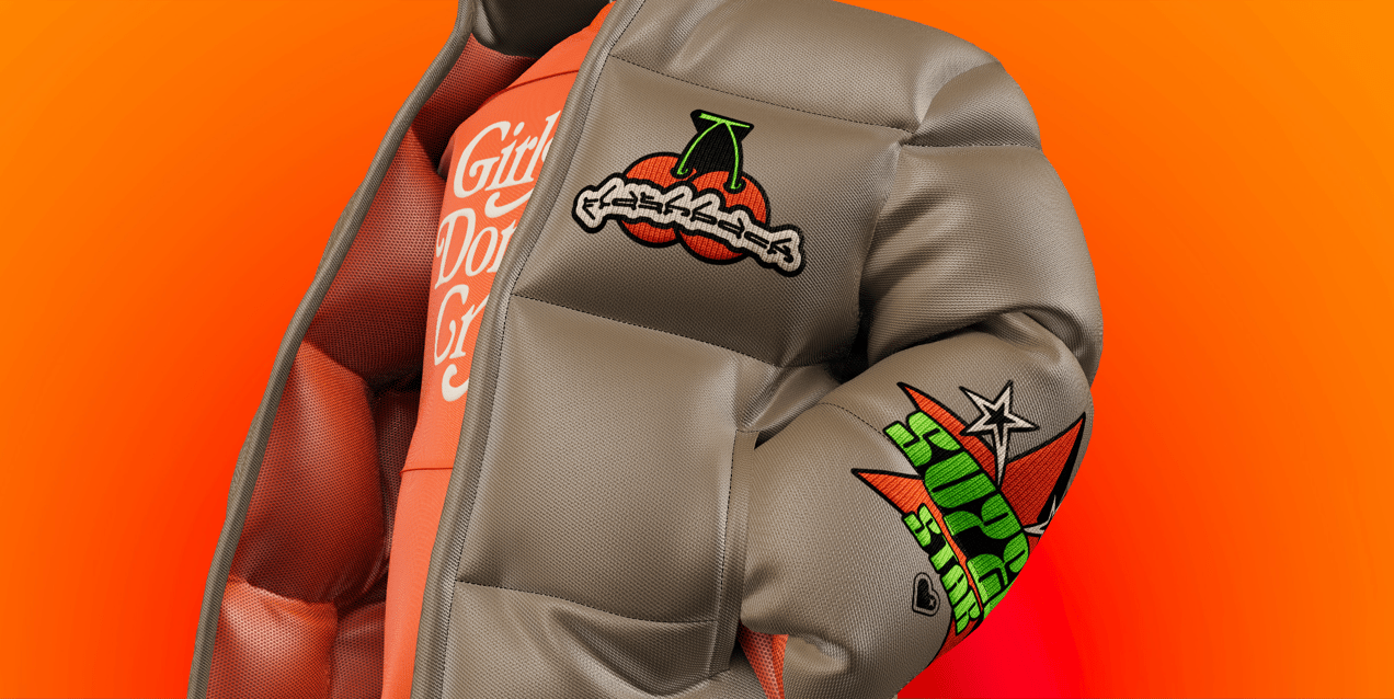 Street style Outfit with Down Jacket. 3D model. ProVisual.