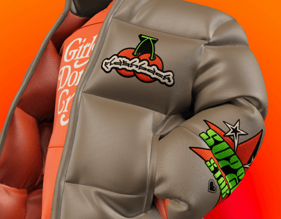 Street style Outfit with Down Jacket. 3D model. ProVisual.