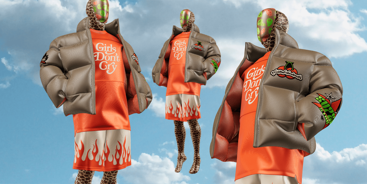 Street style Outfit with Down Jacket. 3D model. ProVisual.