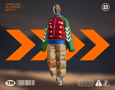 Puffer Outfit. 3D model. ProVisual.