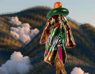 Long Puffer Coat Outfit. 3D mockup. ProVisual.