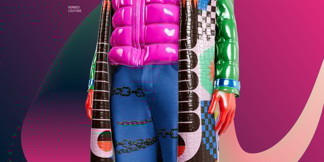 Outfit with Long Coat and Wide Leg Pant. 3D model. ProVisual. 