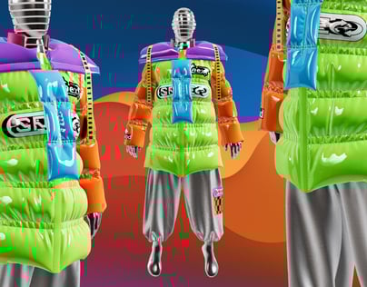 Puffer Jacket Mockup and 3D model. Edit online free. ProVisual. 