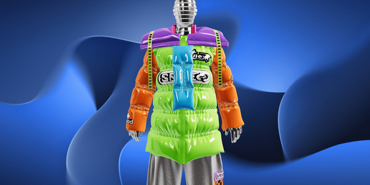 Puffer Jacket Mockup and 3D model. Edit online free. ProVisual. 
