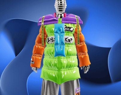 Puffer Jacket Mockup and 3D model. Edit online free. ProVisual. 
