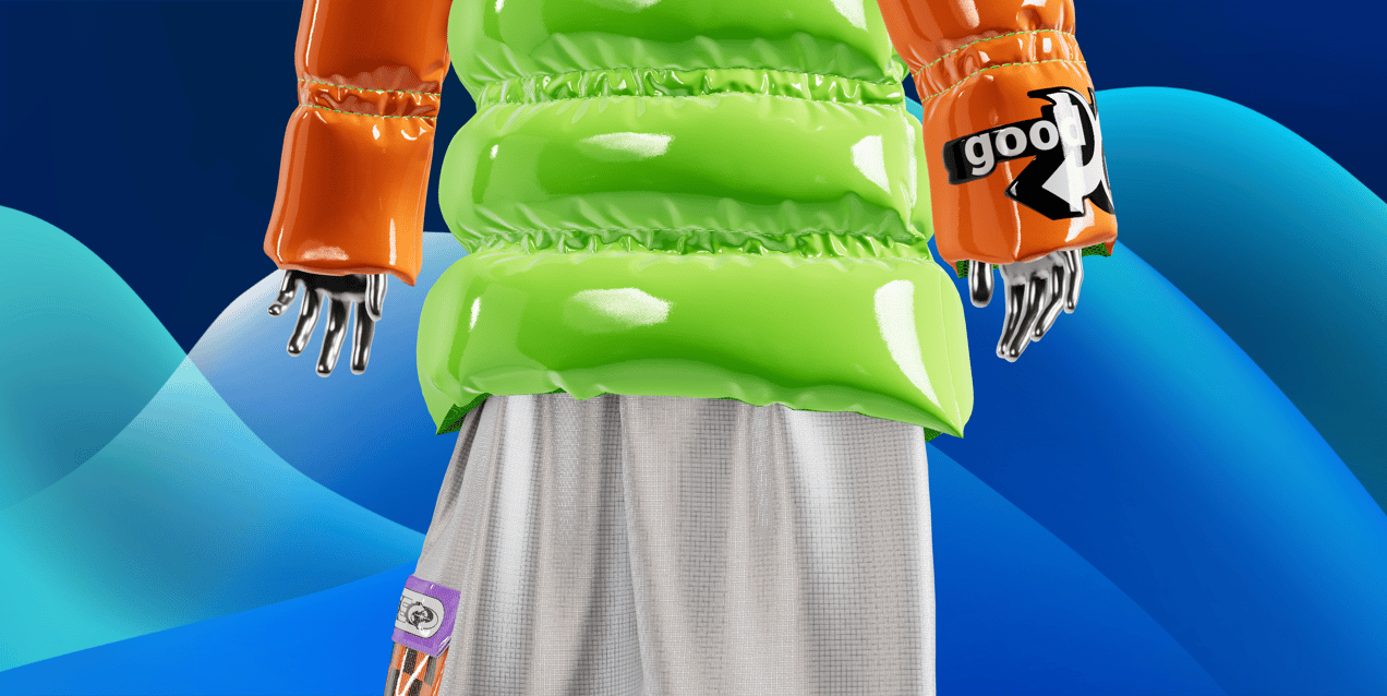 Puffer Jacket Mockup and 3D model. Edit online free. ProVisual. 