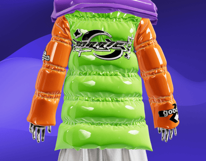Puffer Jacket Mockup and 3D model. Edit online free. ProVisual. 