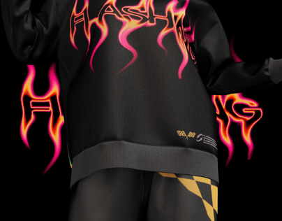 Casual Outfit with Tracksuit and Crown 3D mockup. ProVisual.