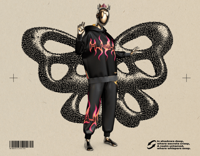 Casual Outfit with Tracksuit and Crown 3D mockup. ProVisual.