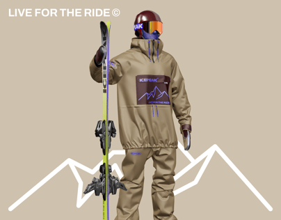 ProVisual —  Skier with Skis 3D mockup and 3D model - see every detail and customize online
