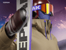 ProVisual —  Skier with Skis 3D mockup and 3D model - see every detail and customize online