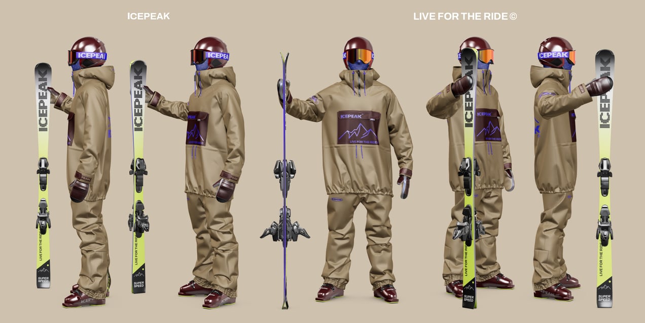 ProVisual — Skier with Skis 3D mockup