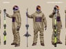 ProVisual —  Skier with Skis 3D mockup and 3D model - see every detail and customize online